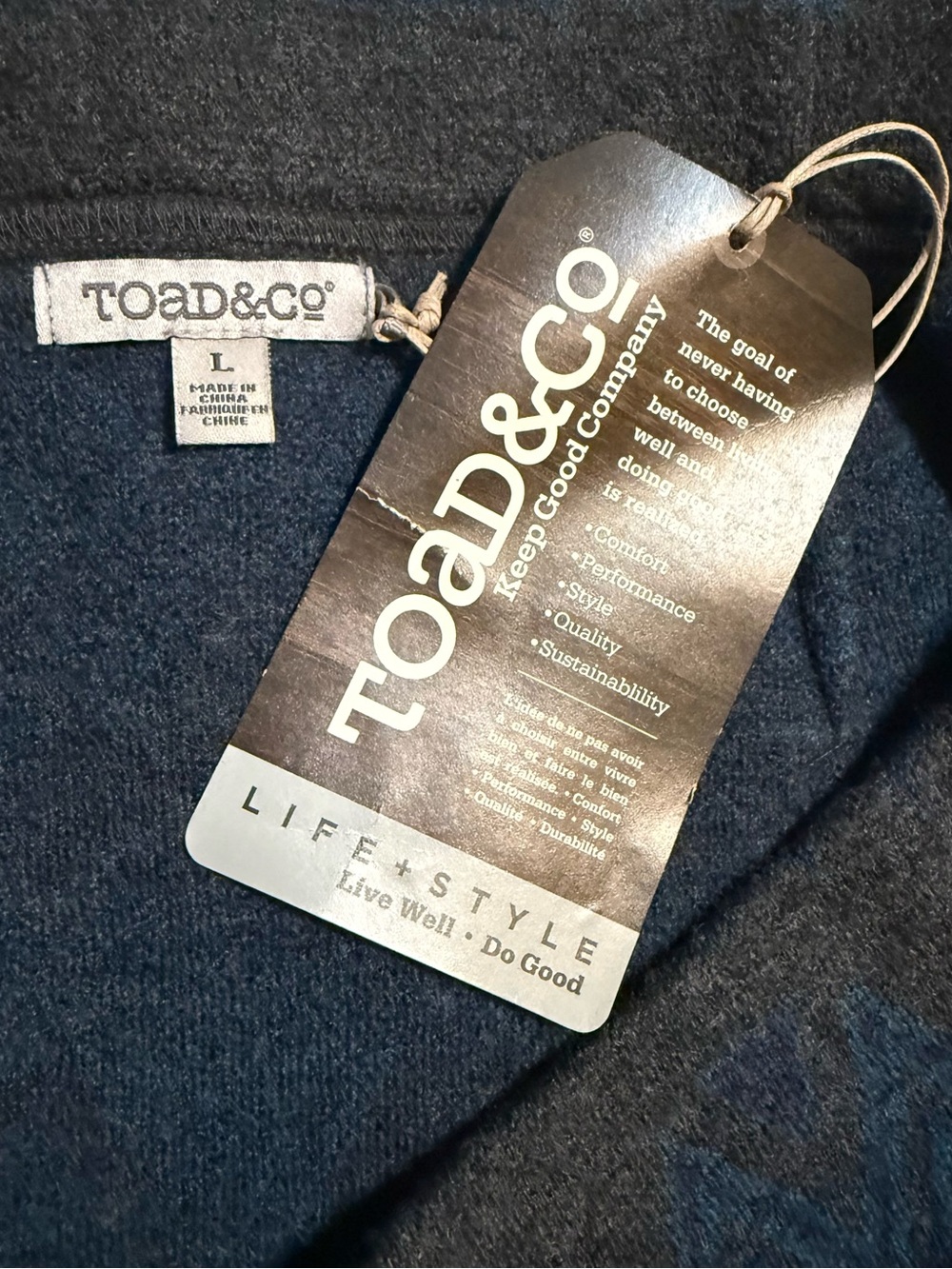 Toad&Co Navy and Charcoal Geometric Knit Mini Skirt - Picture 3 of 5